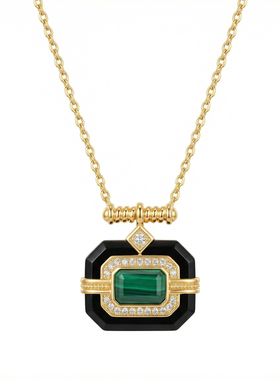 《绿洲彼岸》原创纯银黑玛瑙项链