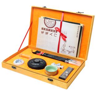 湖羊牌毛笔套装初学者书法专用国画工具笔墨纸砚全套成人中小学生儿童入门练字狼羊兼毫文房四宝善琏湖笔正品