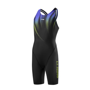 李宁儿童泳衣女孩专业训练平角竞速连体女中大童游泳衣泳馆专用