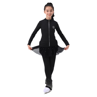 花样滑冰服花滑训练服滑冰服溜冰服男女护臀护具裙裤加绒套装 A7