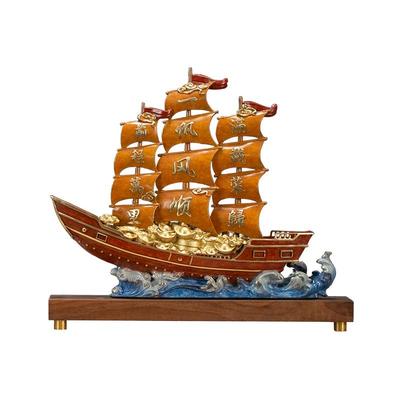 朱炳仁铜一帆风顺帆船摆件