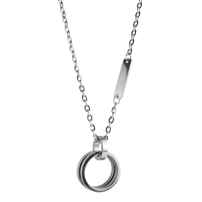 【定制刻字】原创设计双环项链