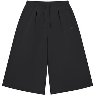 特步本命裤丨七分裤女夏季新款防晒透气速干裤阔腿冰丝凉感短裤女