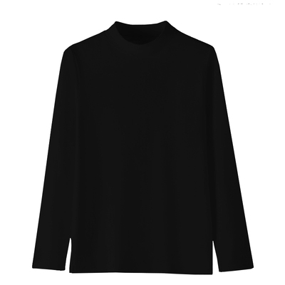 青少年可外穿打底衫男内搭一体绒发热半高领上衣学生德绒磨毛t恤