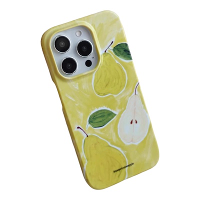 芥末黄梨适用于三星S25Ultra硬壳S23小众S21Ultr光面菲林气质S22手机壳S26/s23ultra三星创意保护套24ultra