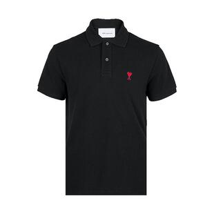 AMI Alexandre Mattiussi男士logo刺绣全棉短袖polo衫男春夏XY