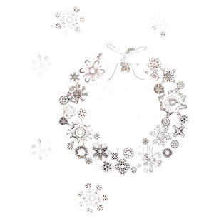 白色雪花白色圣诞花环白色麋鹿窗贴玻璃贴瓷砖贴静电贴圣诞节日