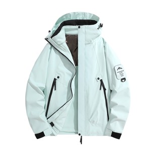 WASSUP PALM冲锋衣女2025新款秋冬季户外三合一防风防水登山外套