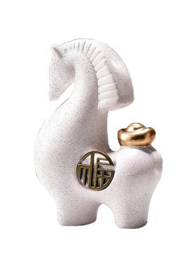 轻奢马上有钱陶瓷工艺品装饰摆件