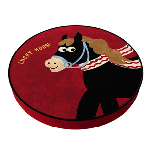 小马福吉马年蒲团新年氛围感地毯坐垫客厅地上懒人坐墩飘窗榻榻米