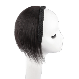 假发女片头顶补发蓬松遮白发全真发辫子发箍一体无刘海头顶假发片