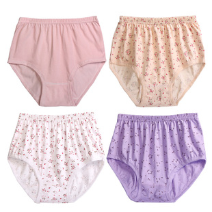 妈妈内裤纯棉中老年人高腰裤衩全棉加大码老太太奶奶短裤三角裤头