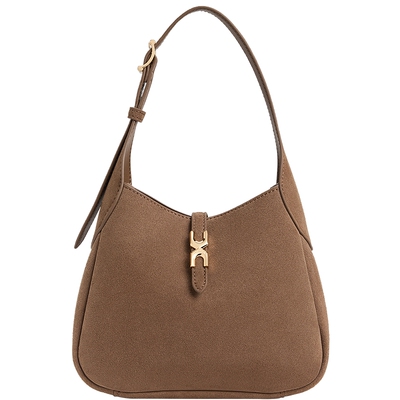 CHARLES&KEITH25冬新款CK2-40782727-1复古绒面hobo腋下包托特包