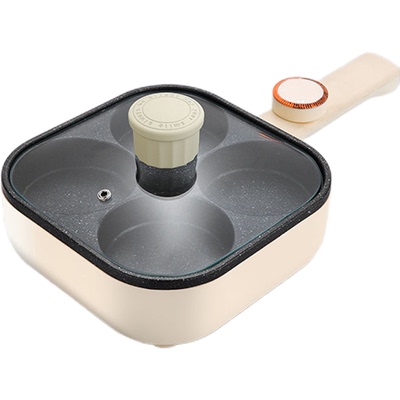 新款煎鸡蛋汉堡机不粘薄饼机家用插电式煎蛋锅多孔神器早餐蛋饺机