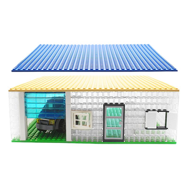小积木颗粒32x32透明双面板玩具