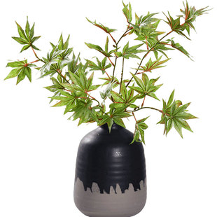 知根 仿真花植物红枫叶枝装饰绿植客厅绢花叶子插花配草摆设花艺