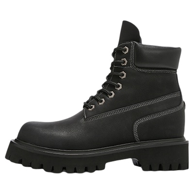 DVO【谢彬彬同款】10CM隐形内增高马丁靴男士户外厚底高帮大黄靴