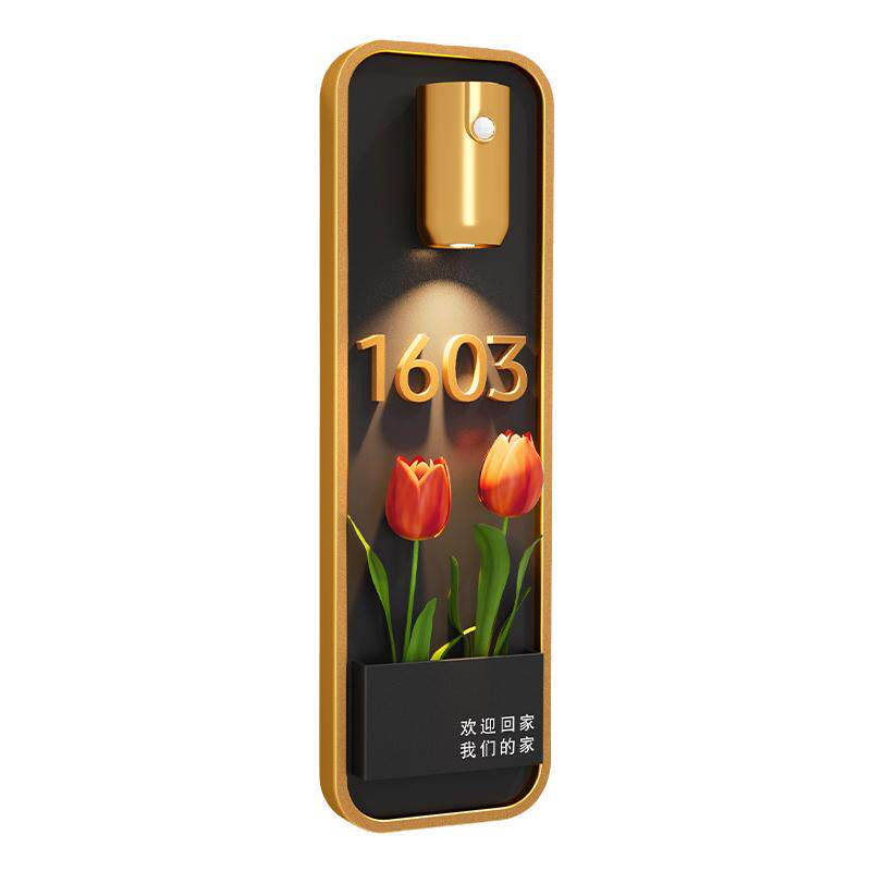 门牌仿真花定制入户门高级