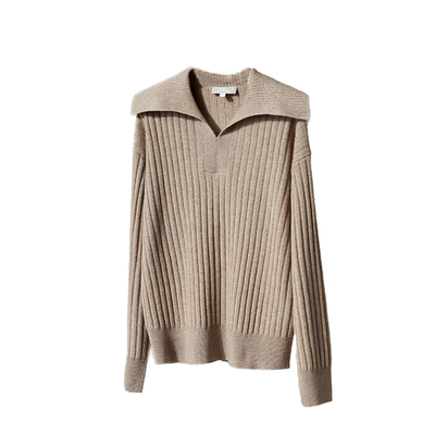 25秋冬【*禾同款/羊绒/不染色系列_冬季原色】水手领/套头针织衫