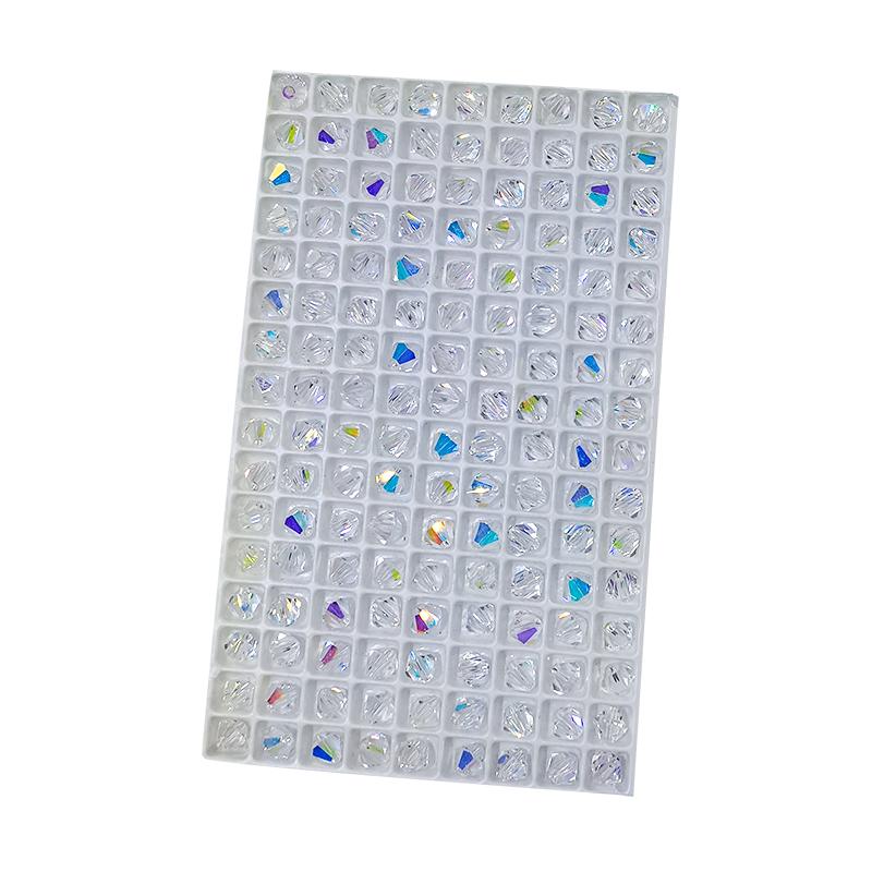 精品4mm卡4奥地利品质100颗国华施家尖珠菱形珠压顶DIY手工水晶珠