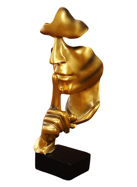 沉默是金抽象人物雕塑装饰品摆件