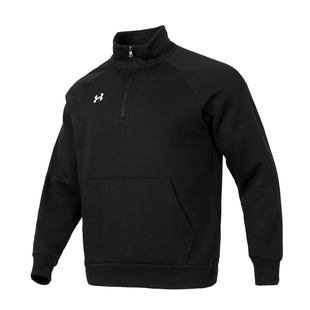 UA安德玛半拉链卫衣男秋季新款健身训练T恤黑色长袖套头衫运动服