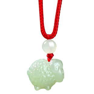 和田玉十二生肖羊吊坠2026马年玉佩玉石项链男女士小挂件羊形饰物
