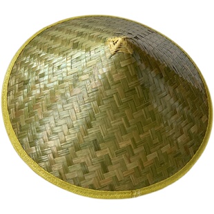 大檐青竹斗笠遮阳帽子女环卫劳动夏季防晒竹编帽采茶舞蹈钓鱼帽男