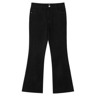 美特斯邦威牛仔九分裤女2025秋季新款溪水经典显瘦人鱼喇叭裤子