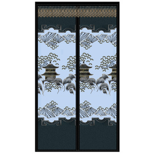 门帘夏天防蚊隔断帘家用遮挡加密纱门魔术贴免打孔全磁条磁性自吸