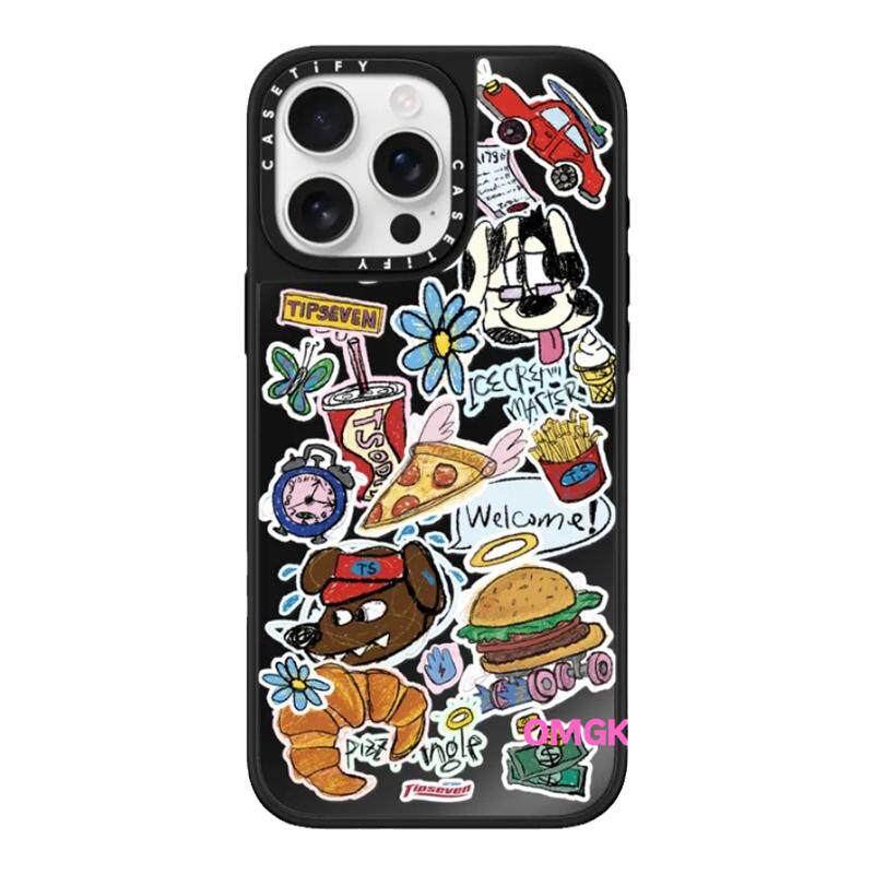韩火火同款Tipseven iPhone17Promax适用Magsafe苹果16Pro手机壳2.5网格磁吸14网红可爱