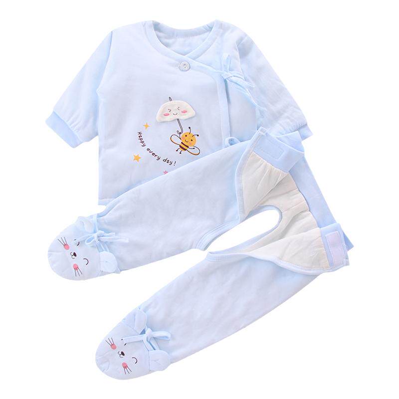 新生婴儿衣服秋冬季套装冬款初生宝宝刚出生加厚分体连脚棉衣冬装