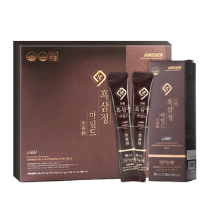 【自营】不老健红参韩国黑参浓缩液男女补品礼盒高丽参口服液30包