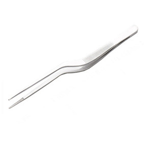 不锈钢304枪型镊子清理耳鼻喉组培接种尖头工具夹镊子弯镊子