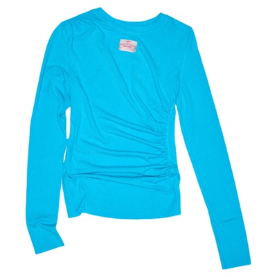 1JINNSTUDIO不对称褶皱正肩T恤