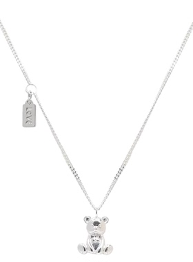 S925纯银小熊LOVE字母锁骨链