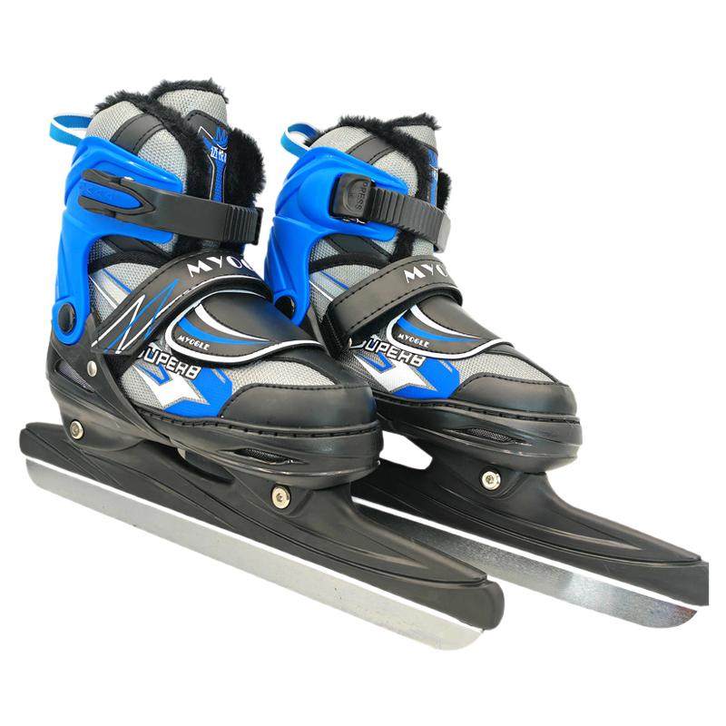 迈悦高速滑冰刀鞋冰球鞋刀可调鞋码儿童学生初学者保暖加厚滑冰溜