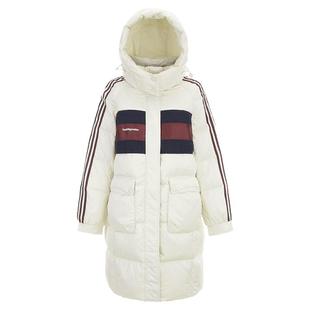 Outlets专柜撤柜正品 GF冬装2025新款拼色设计白鸭绒长款羽绒服女