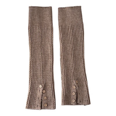 DODOYO纽扣开叉针织袜套女