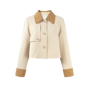 秋冬翻领短款外套女2026春季新款女装秋冬chic小个子今年流行上衣