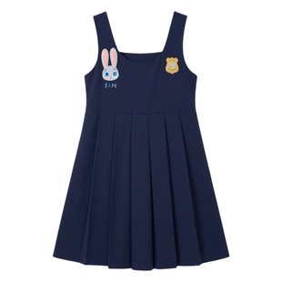 迪士尼女童连衣裙儿童春秋装新款裙子大童衬衫裙朱迪洋气公主裙