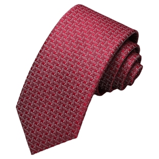 Goldlion/金利来男士桑蚕丝复古精致色织纹理休闲衬衫正装领带男