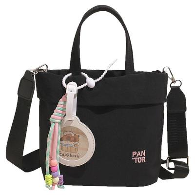 休闲包包女式2025新款流行时尚百搭手拎包轻便布包单肩斜挎水桶包