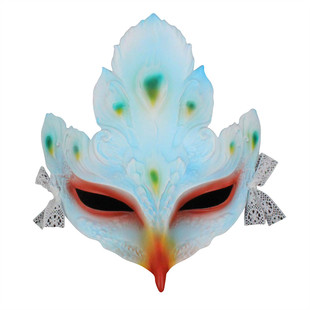 万圣节网红万物有灵中国风彩绘汉服舞会通用情趣装扮表演树脂面具