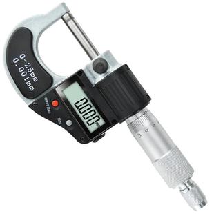 广陆数显千分尺外径高精度测厚仪防水电子千分卡尺0-25螺旋测微器