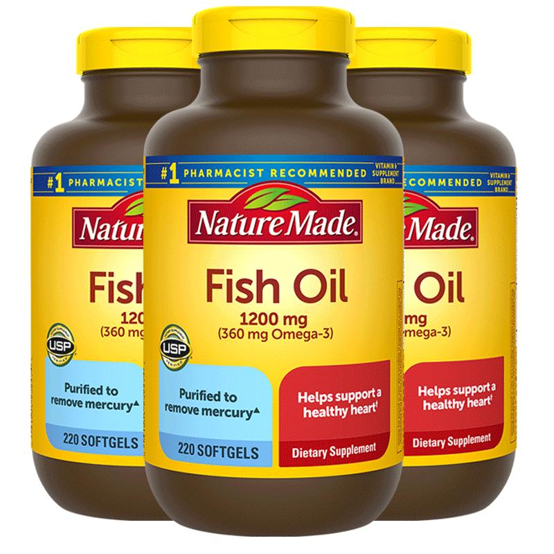 天维美naturemade鱼油深海鱼软胶囊女生omega3中老年人epa成人dha