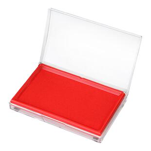 得力文具快干印台油性大号财务快干加墨印台财务办公用品印台红色蓝色黑色印发票单据凭证指纹指印塑料印泥台