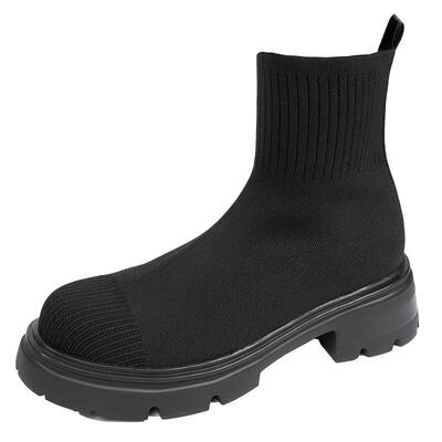 truemeaning粗跟瘦瘦靴