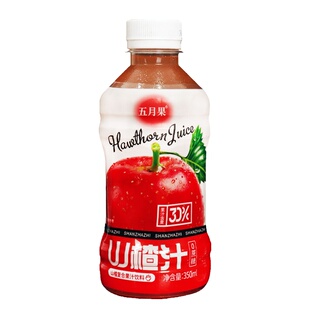 山楂树果汁饮料350ml*24瓶整箱开胃餐饮商超特价小瓶装饮品山楂汁