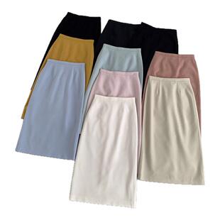 SIMNICE2025春夏新款韩系时尚优雅百搭半身裙西装半裙直筒6698#